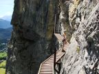 Eisentreppe beim Aufstieg auf den Flimserstein über den Klettersteig Pinut