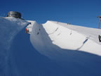 ¨Halfpipe beim Restaurant auf dem Crap Sogn Gion - Skigebiet: Flims Laax Falera